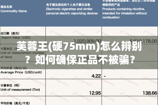 芙蓉王(硬75mm)怎么辨别？如何确保正品不被骗？